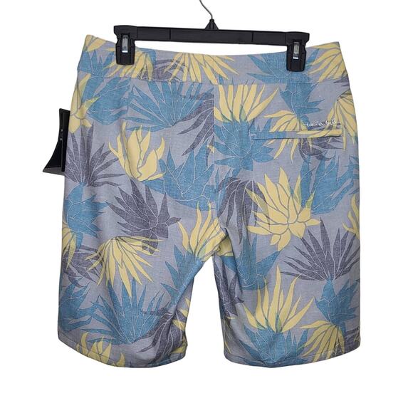 NWT Travis Mathew agave print golf / board shorts - blue yellow - 30 - Picture 3 of 5